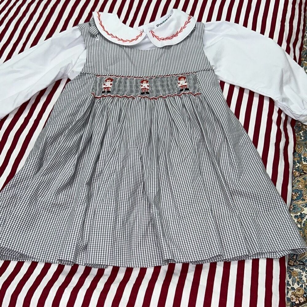 Smocked ragedy Ann dress toddler sz 3t